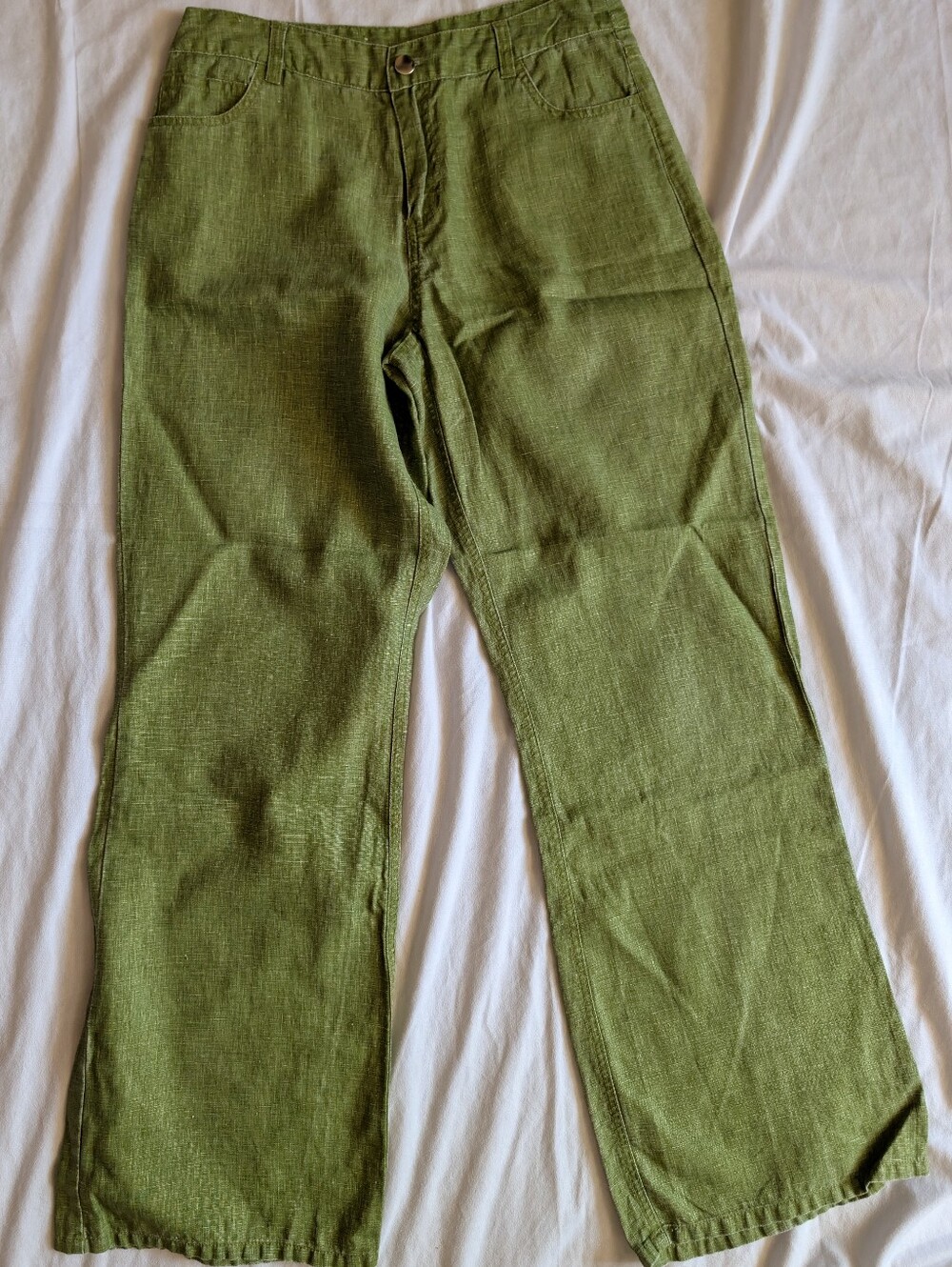 Vintage 90s Y2K MetroStyle 100% Linen Pants/Trousers size 6